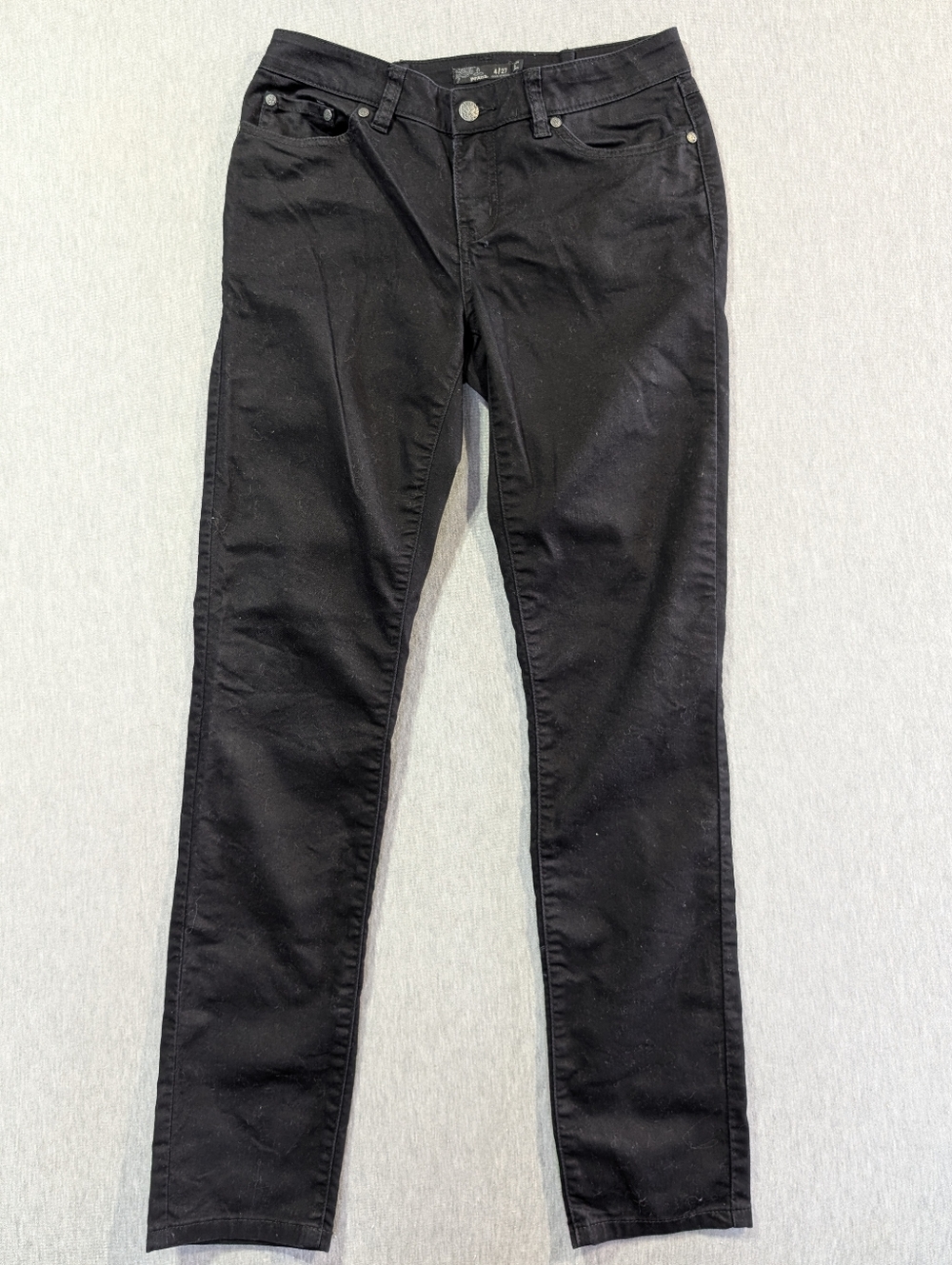 prAna Kara Jeans Women's 4/27 Black Organic Cotton Straight Leg